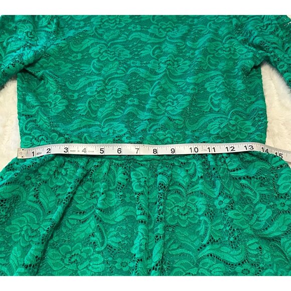GB Brand Green Lace Romper Shorts High-Rise Polyester Blend Junior's Size L-READ - Picture 7 of 16